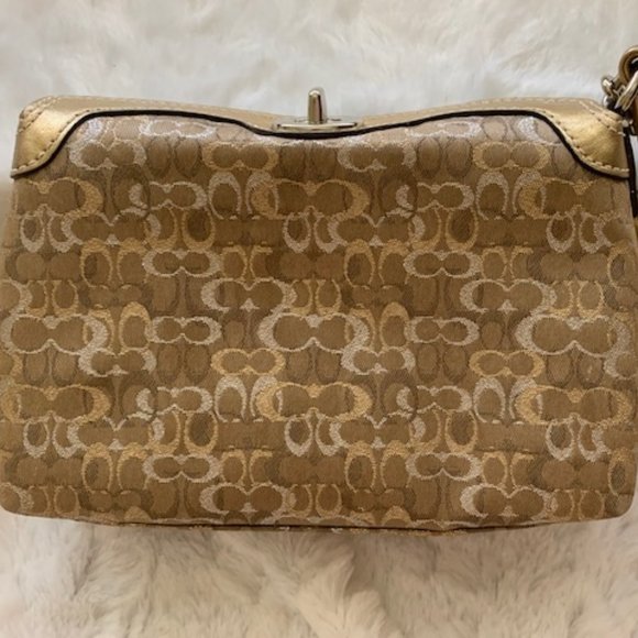 Coach Gold/Silver Wristlet - Picture 1 of 4